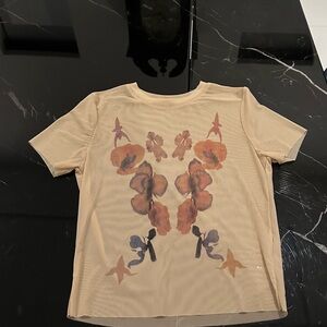 Floral Graphic Beige Top